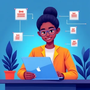 Jobseekers typing a resume