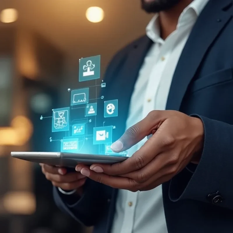digital recruitment - employer reviewing skills assessment on a tablet
